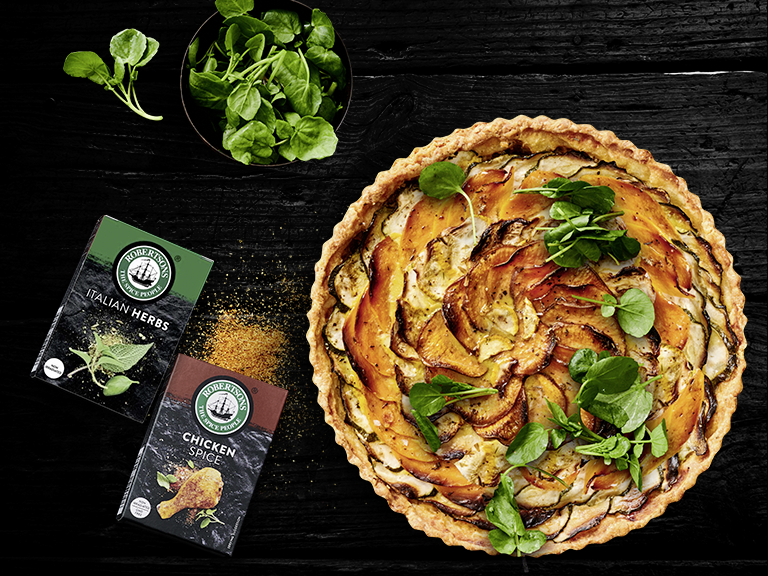 Vegetable and Herb Spiral Tart