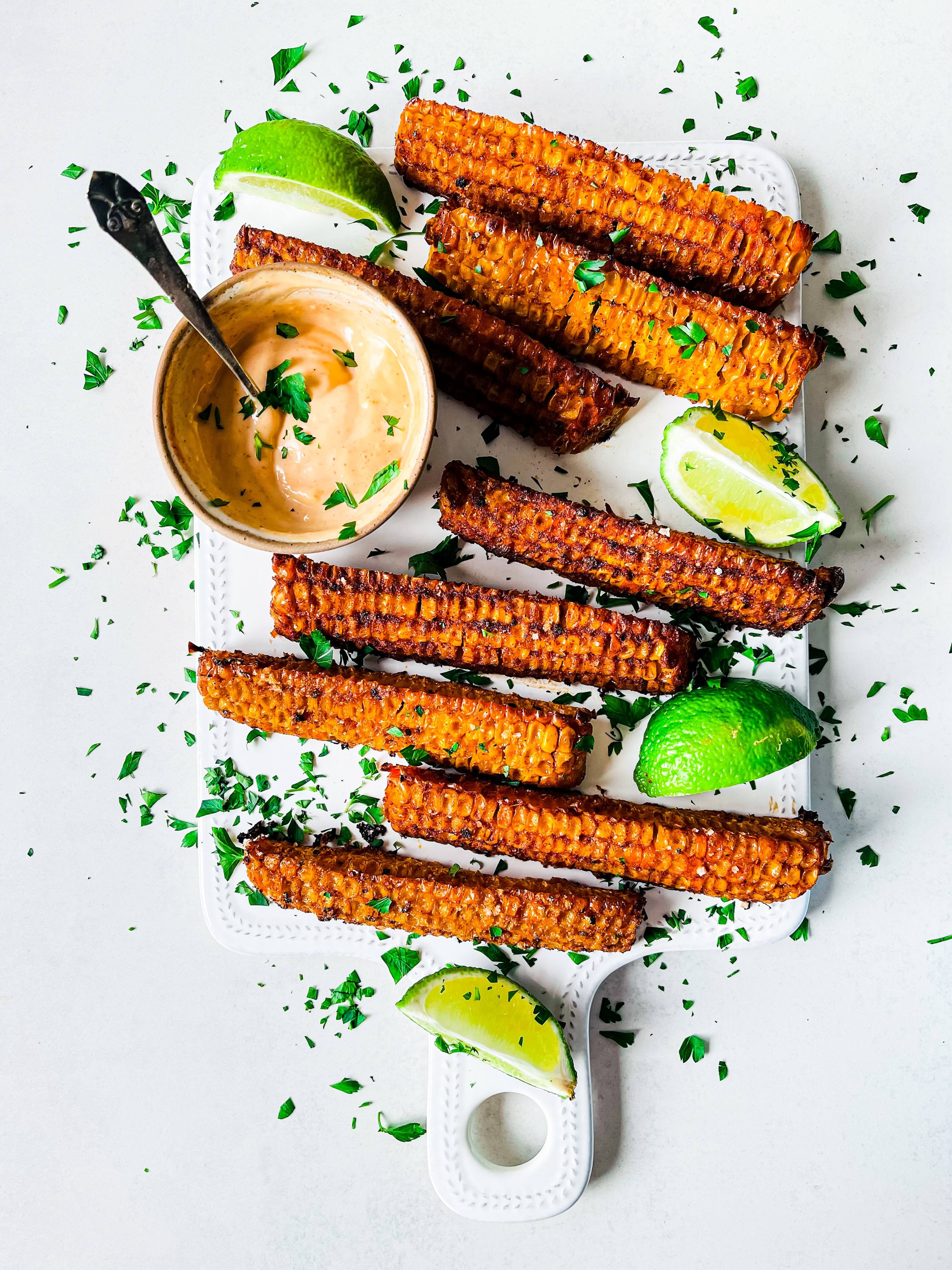 Coaste de porumb cu sos spicy