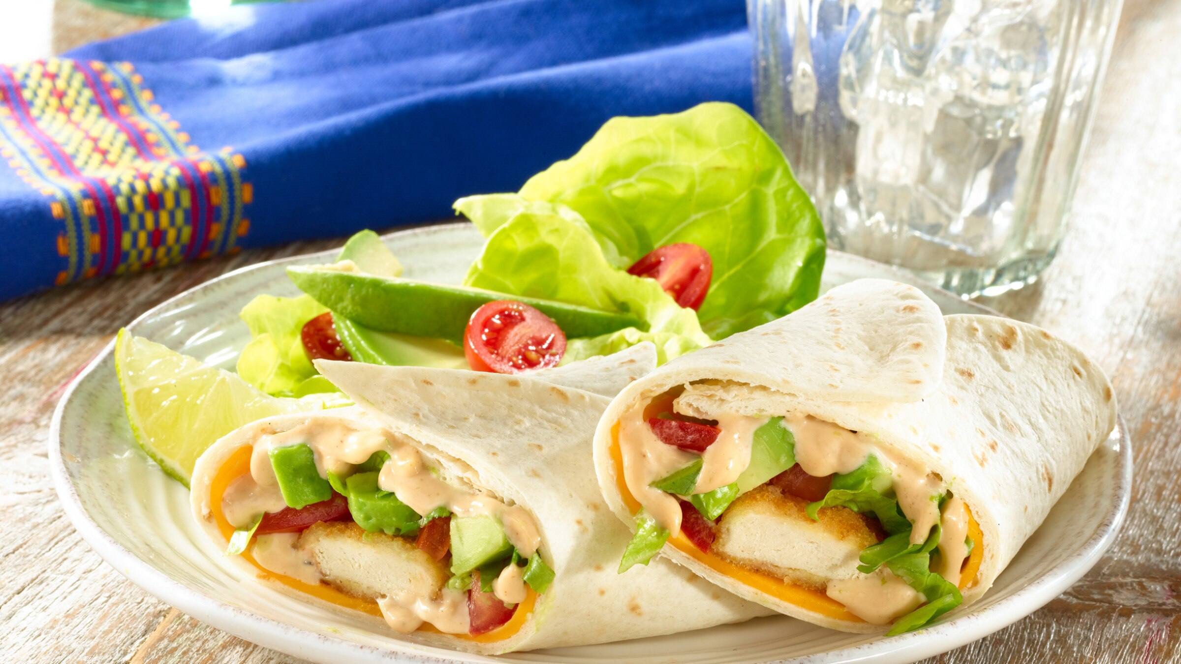 BBQ Chicken & Cheddar Wraps