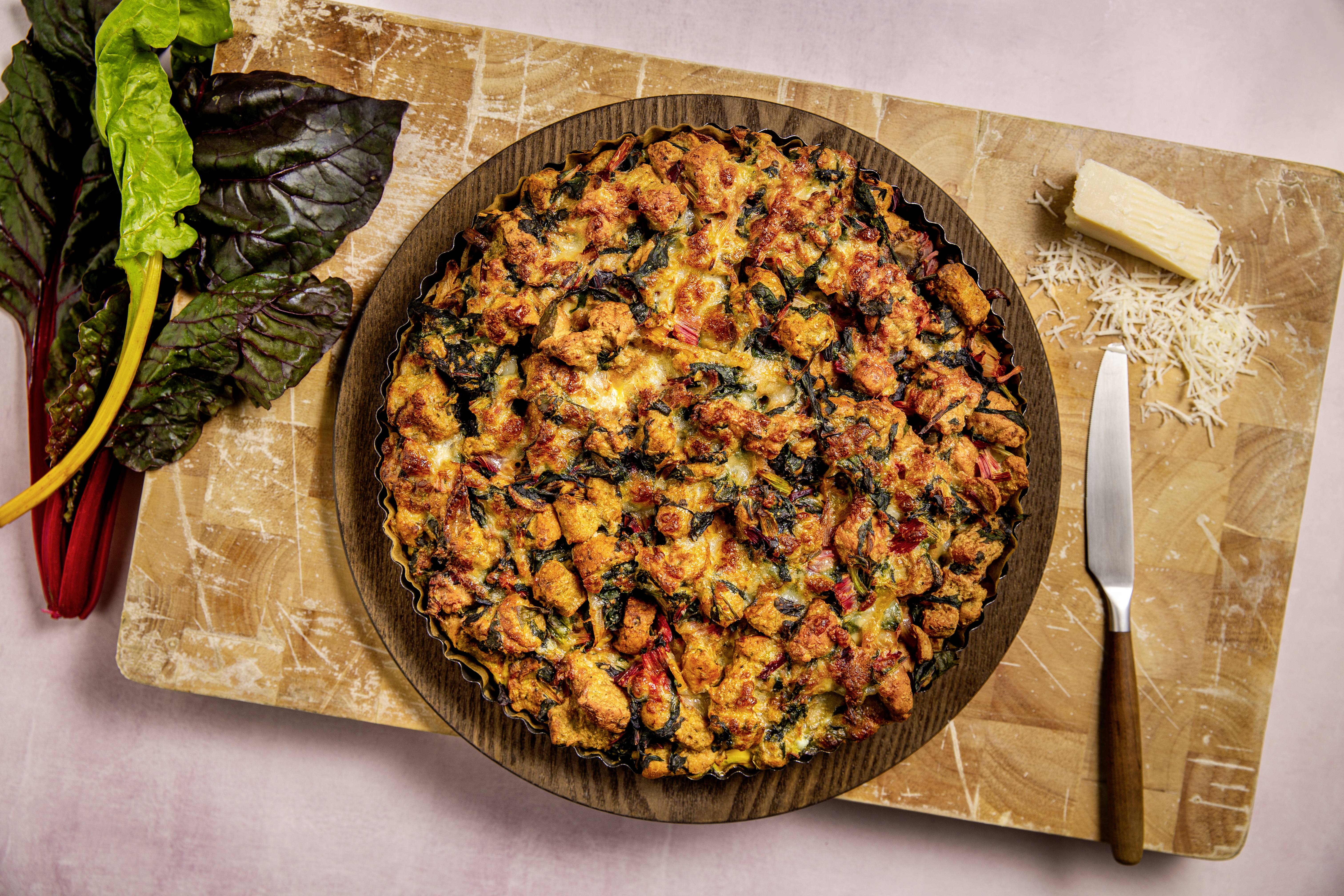 Knorr - Zwiebelbrot Quiche mit Mangold