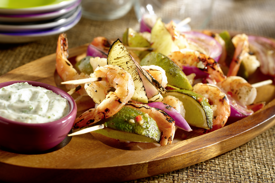 Tequila Prawns with Mojito Mayo