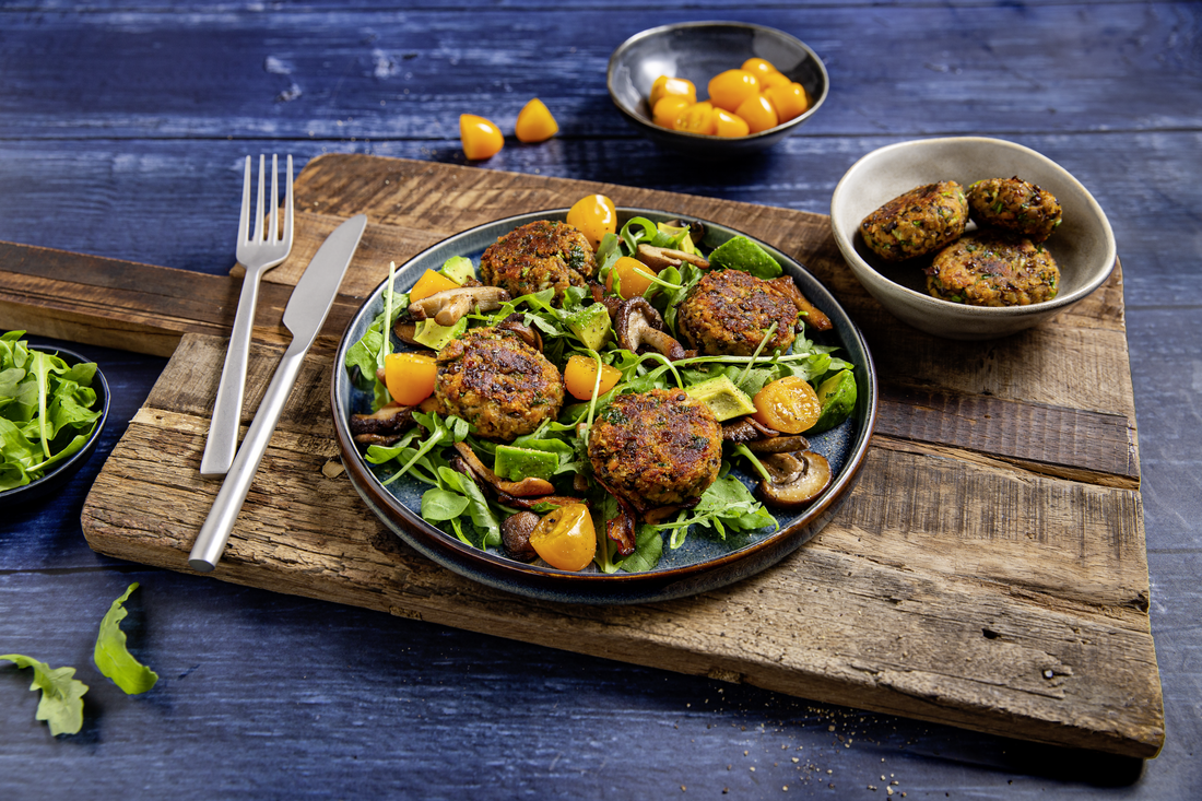 Tortitas veganas de camote y lentejas
