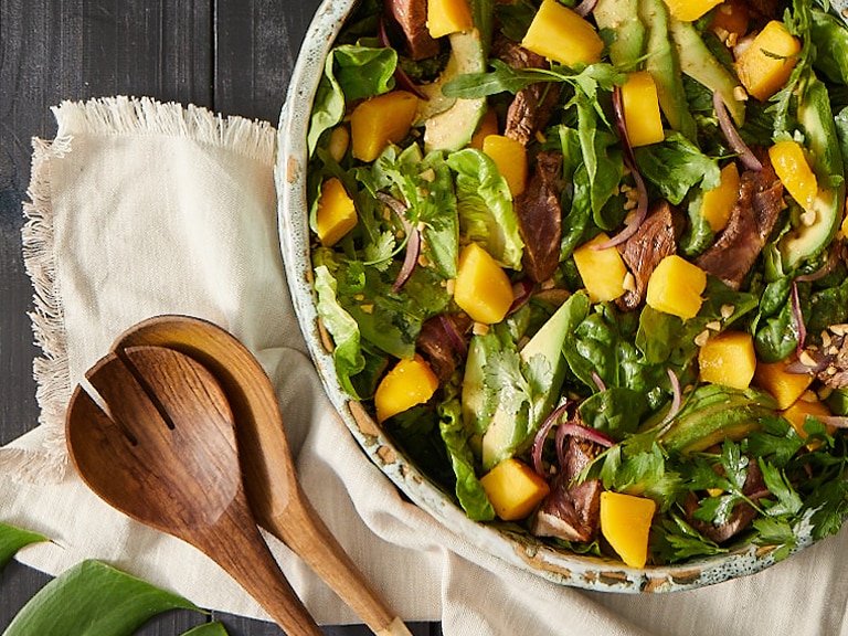 Flavourful-mango,-avo-and-steak 55 Minutes  recipe