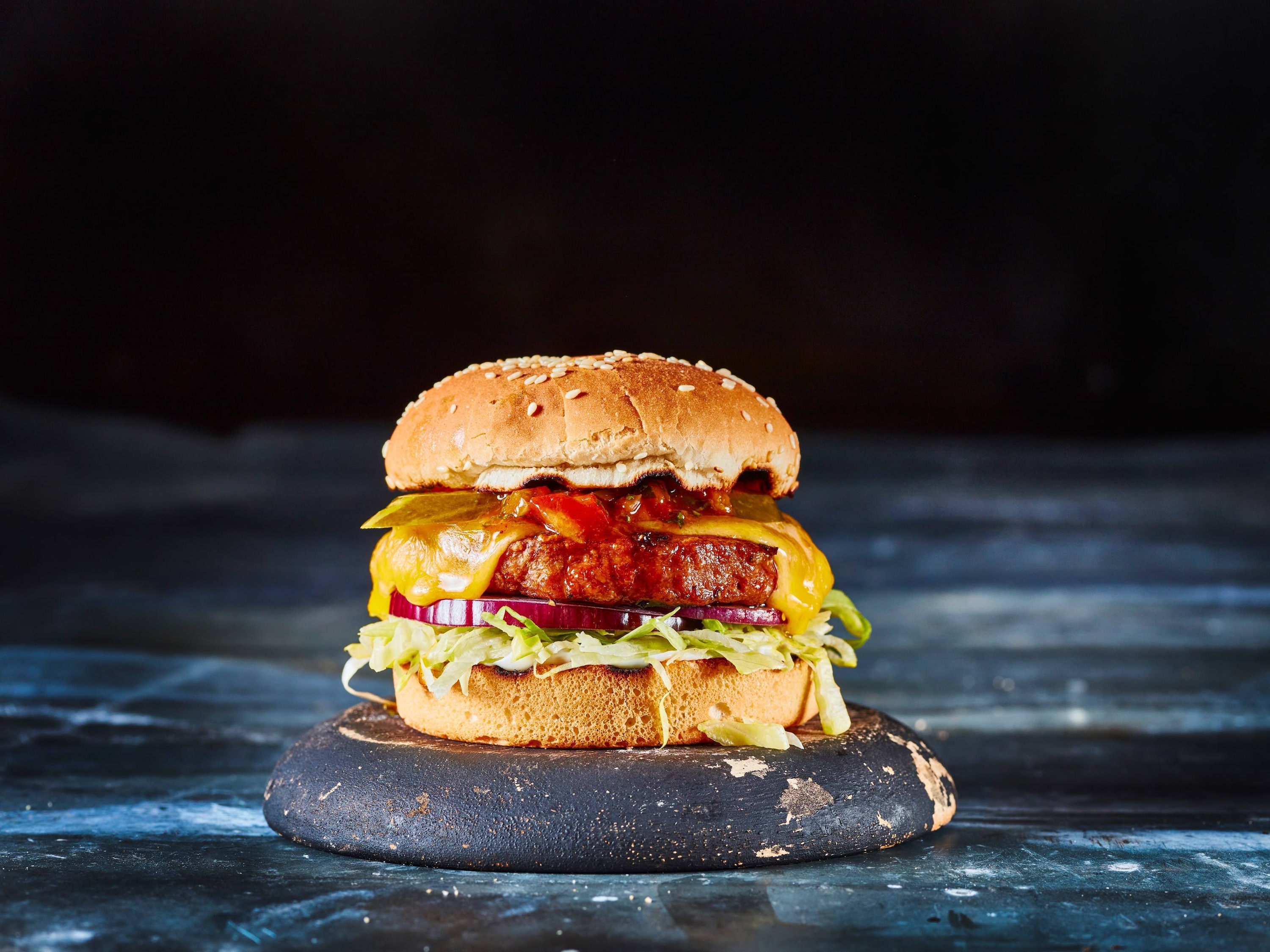 A mi vegetáriánus burgerünk