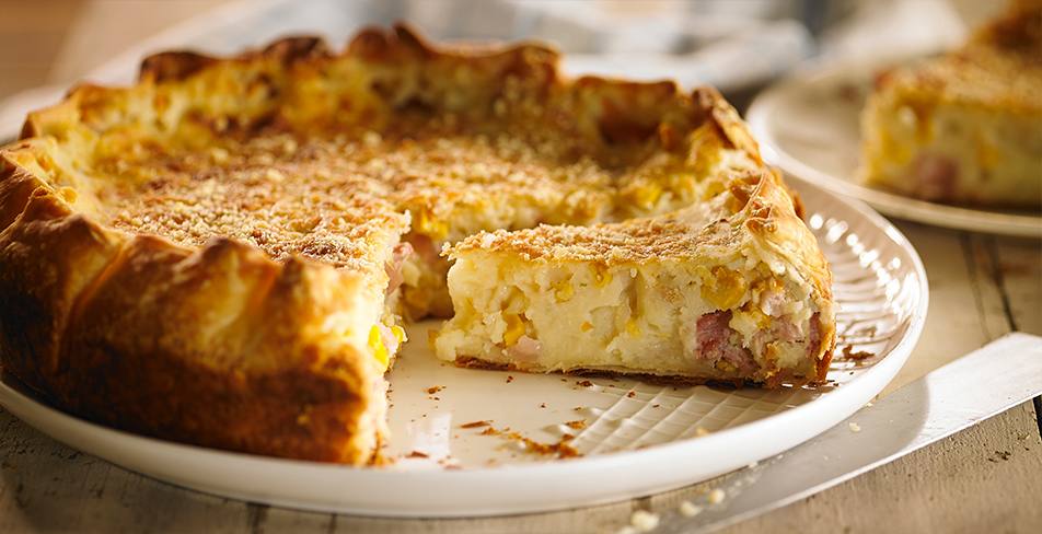 Tarta de choclo y panceta