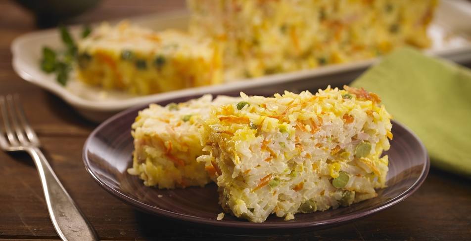 Pastel de arroz multicolor