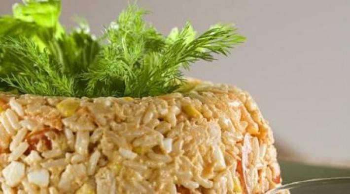 Ensalada moldeada de arroz 25 Minutos  recipe