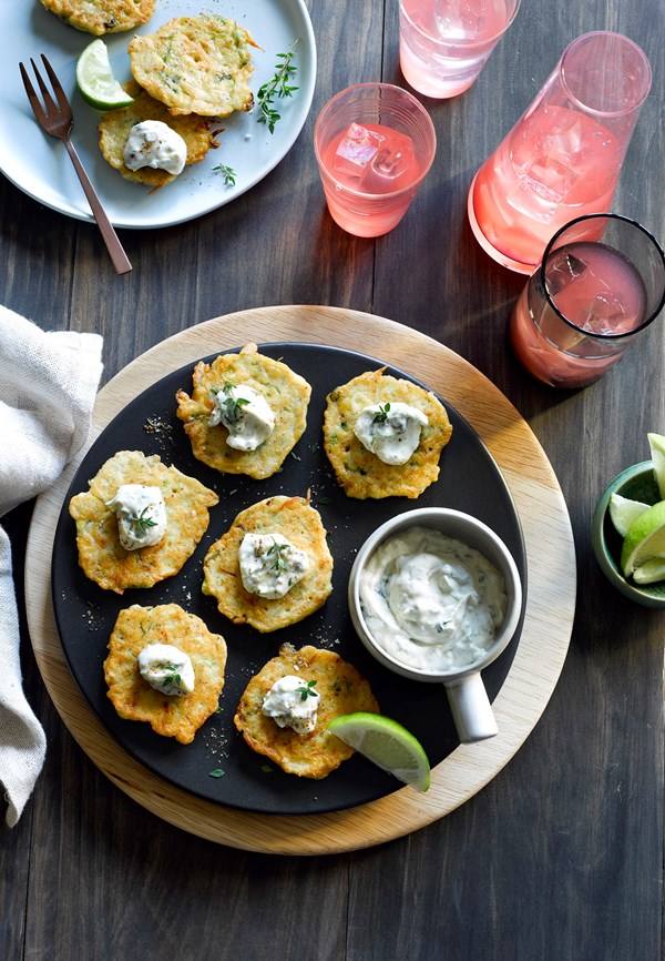 Whitebait Fritters with Lime and Coriander Mayo Dip