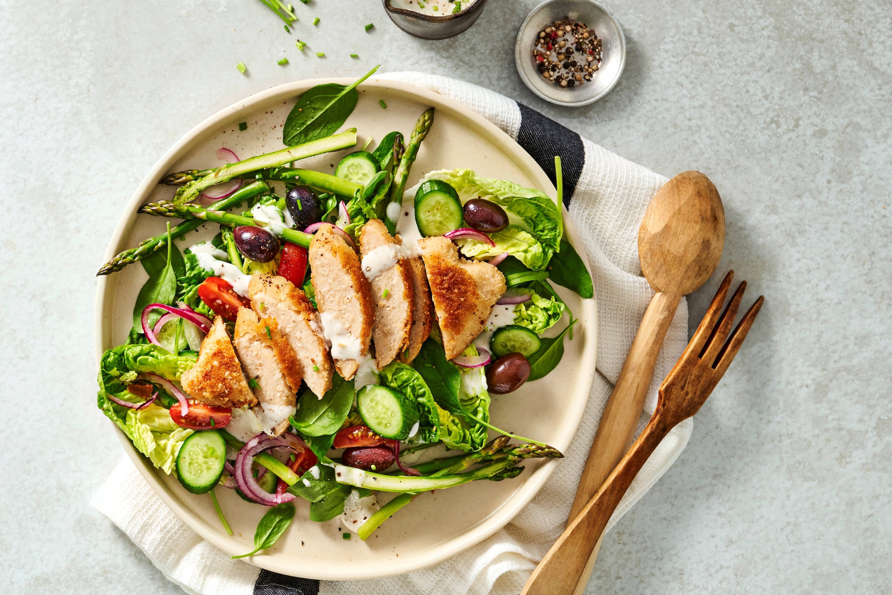 The Vegetarian Butcher - Knuspriges Chick-Eria Filets mit frischem Salat