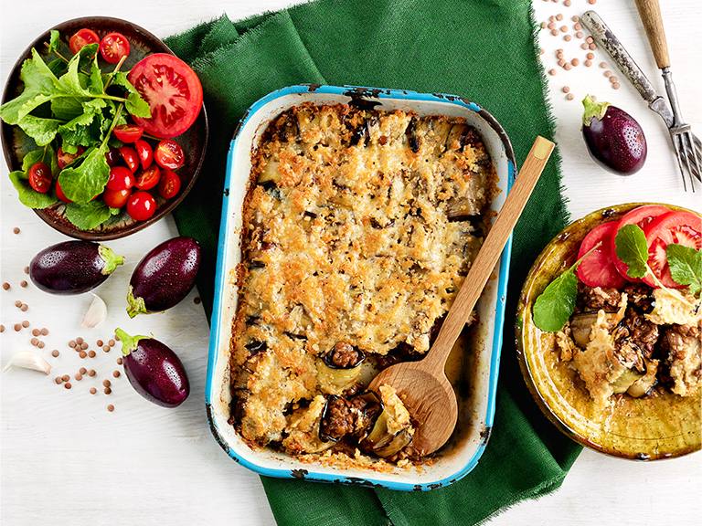 Lentil and Aubergine Canneloni