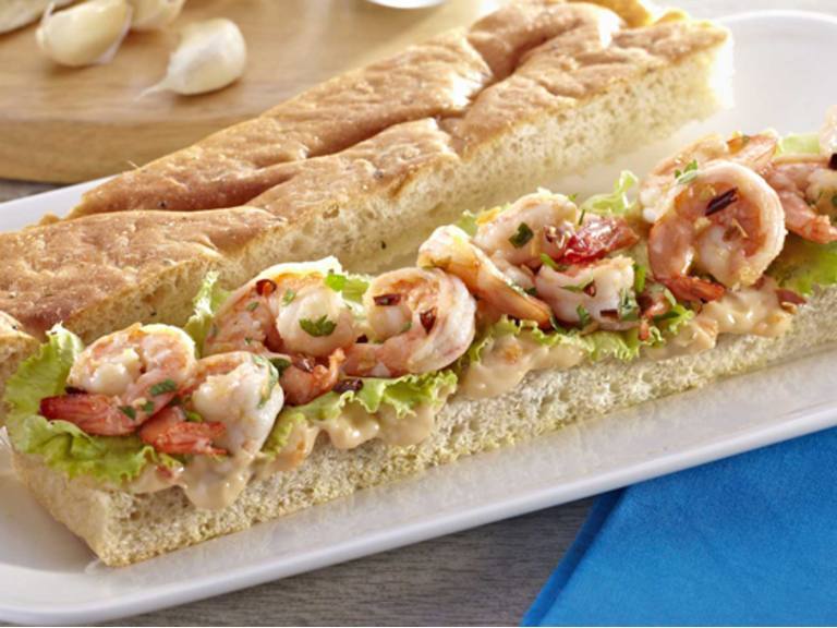 shrimp scampi sandwich
