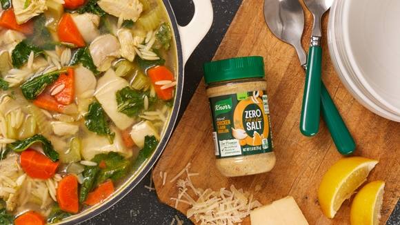 Lemon Chicken & Orzo Soup with Kale