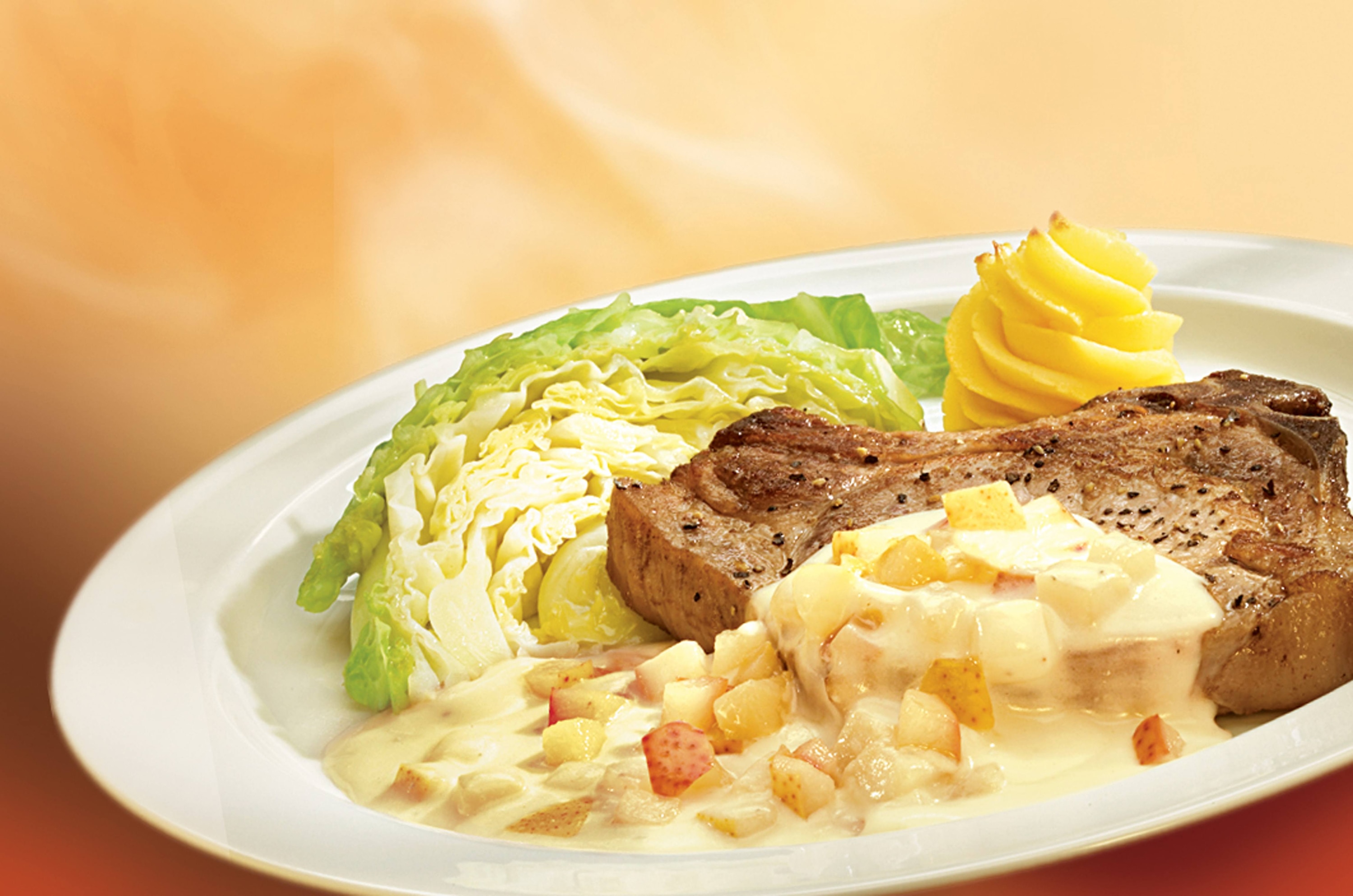 Mondamin - Gorgonzola-Birnen-Sauce z. B. zu Koteletts 20 Minuten  recipe