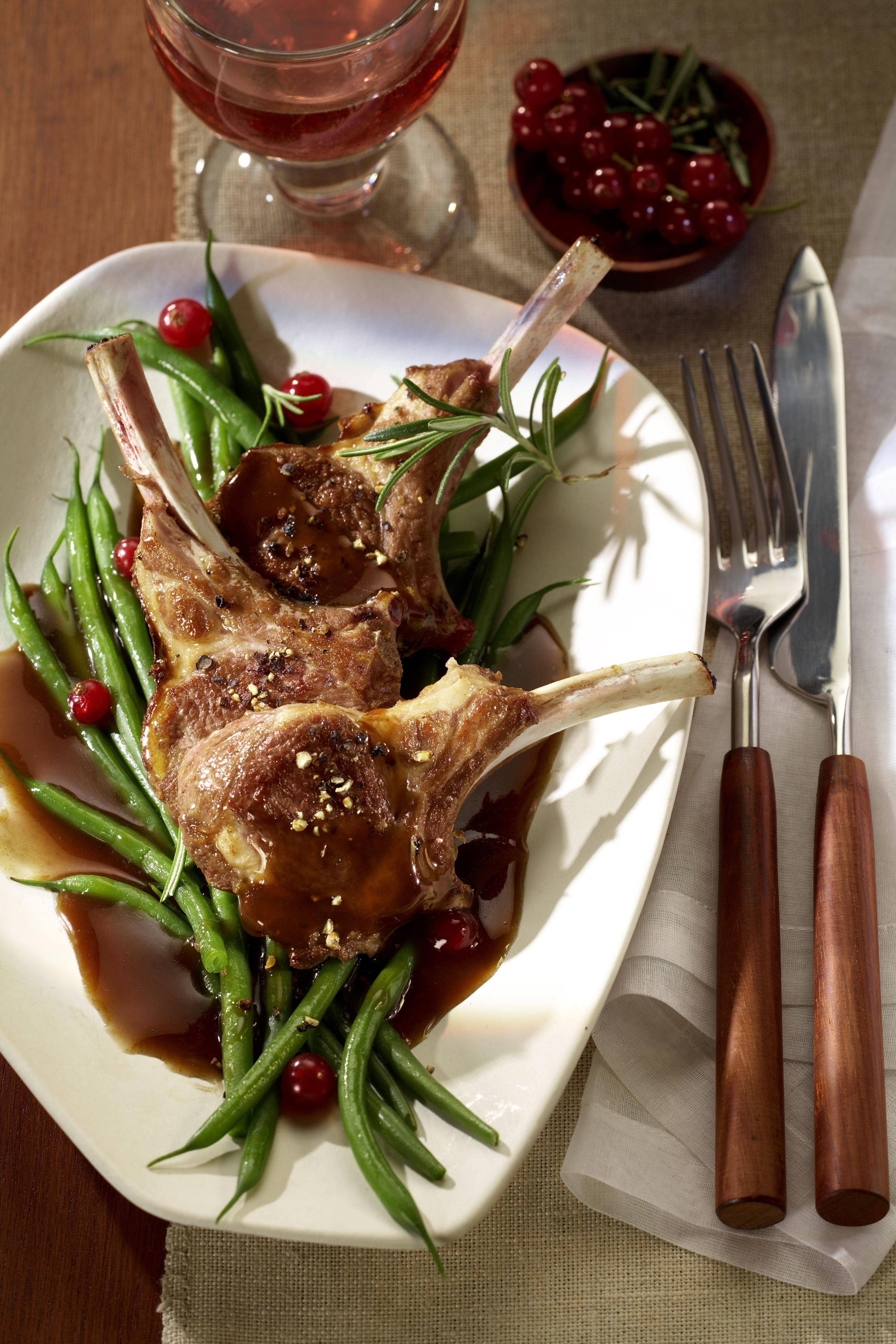 Mondamin - Lammkoteletts mit Johannisbeer-Balsamico-Sauce 15 Minuten  recipe