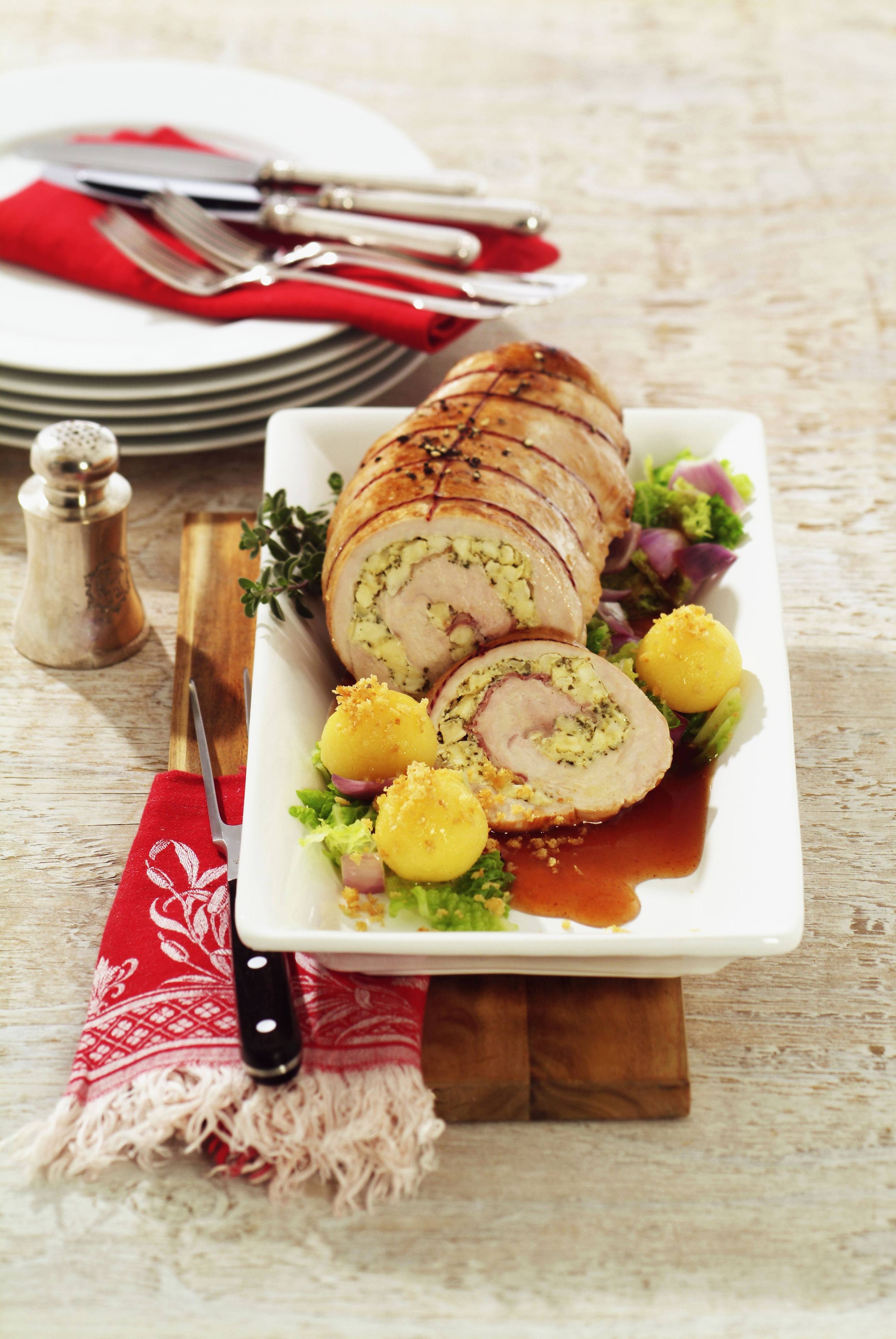 Mondamin - Putenrollbraten mit Apfelsauce 120 Minuten  recipe