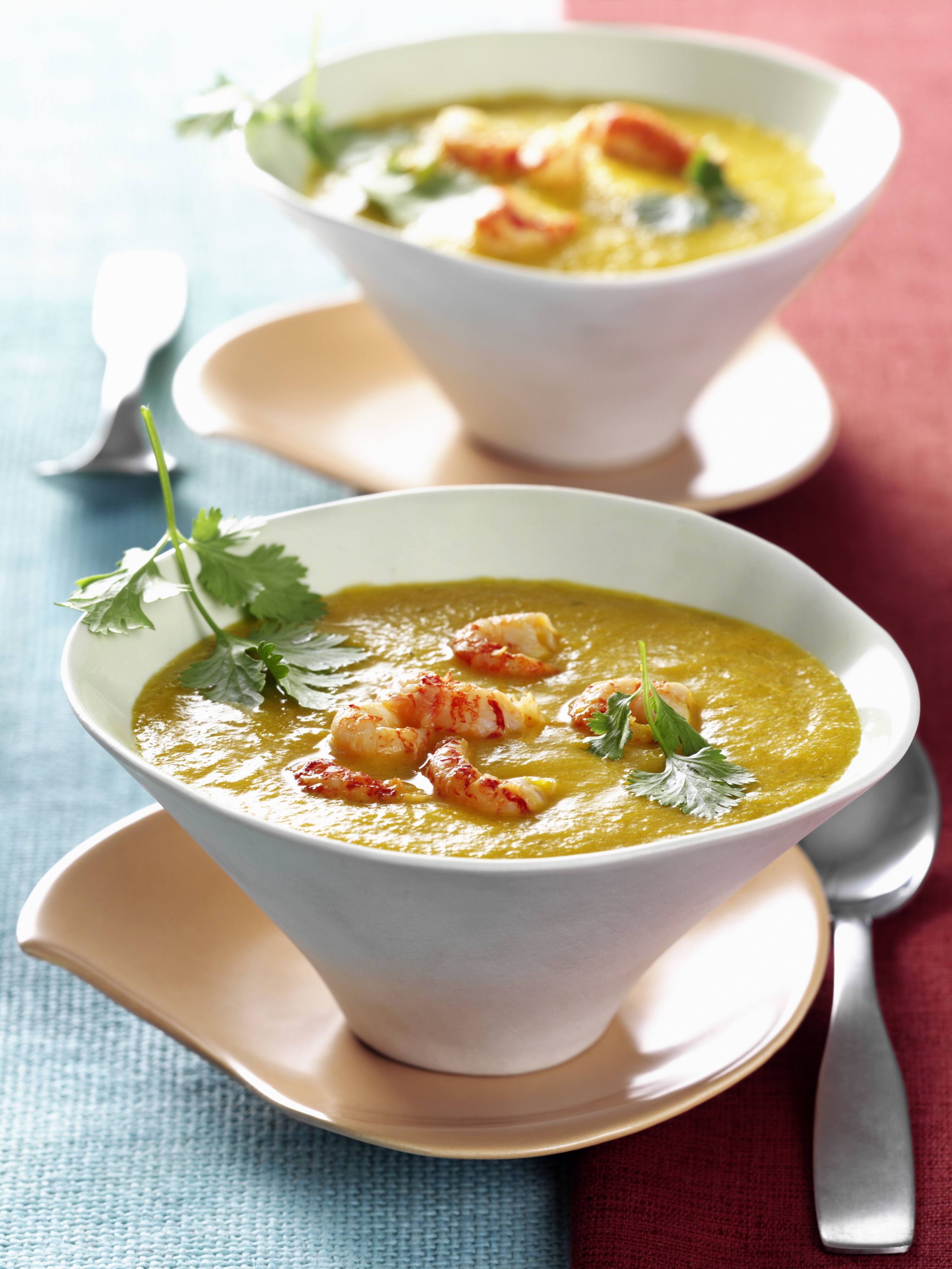 Mondamin - Exotische Papaya-Karotten-Suppe mit Flusskrebsen