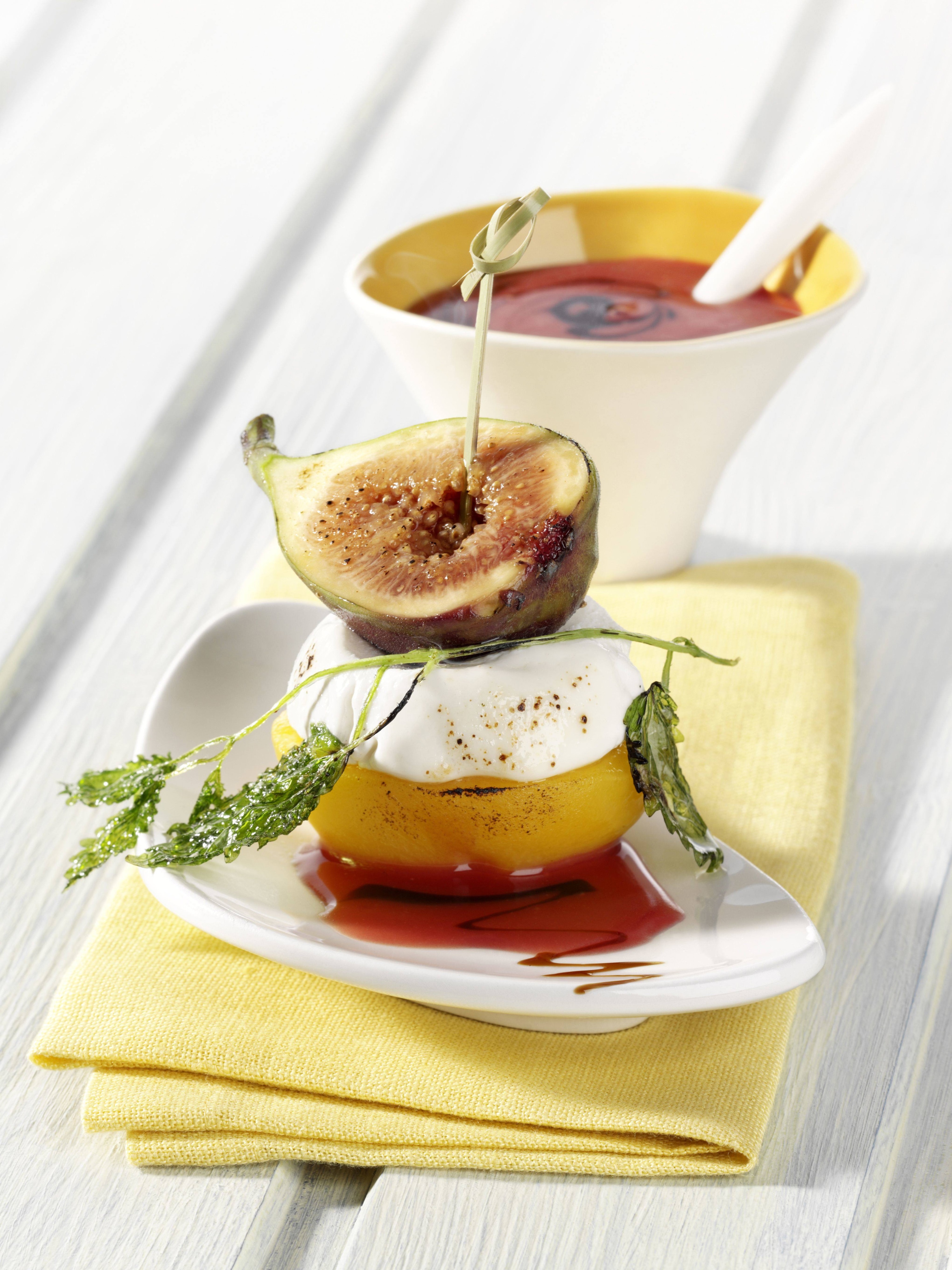 Mondamin - Gegrillte Pfirsichhälften