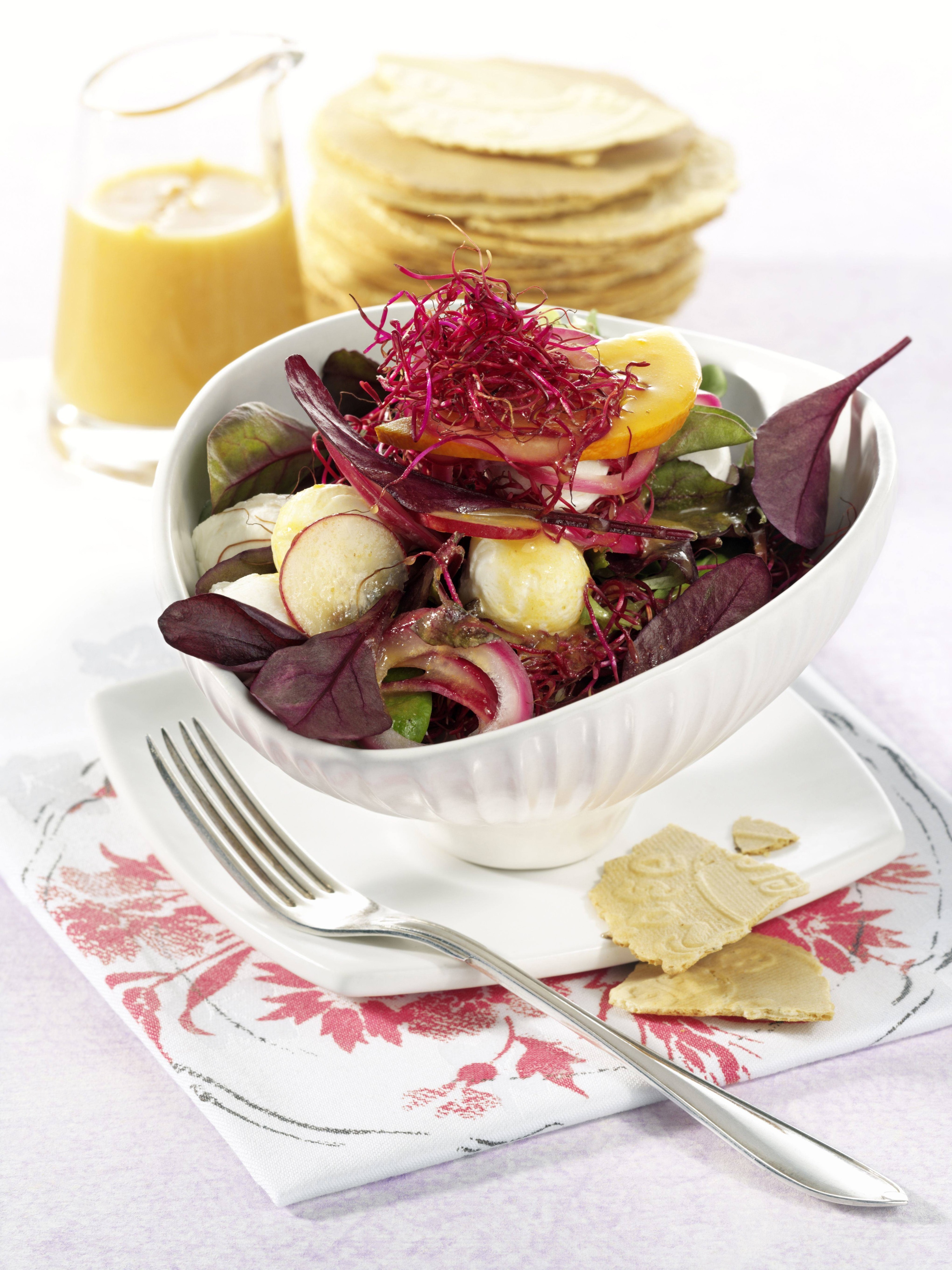 Mondamin - Mozzarella-Salat mit Orangen-Dressing