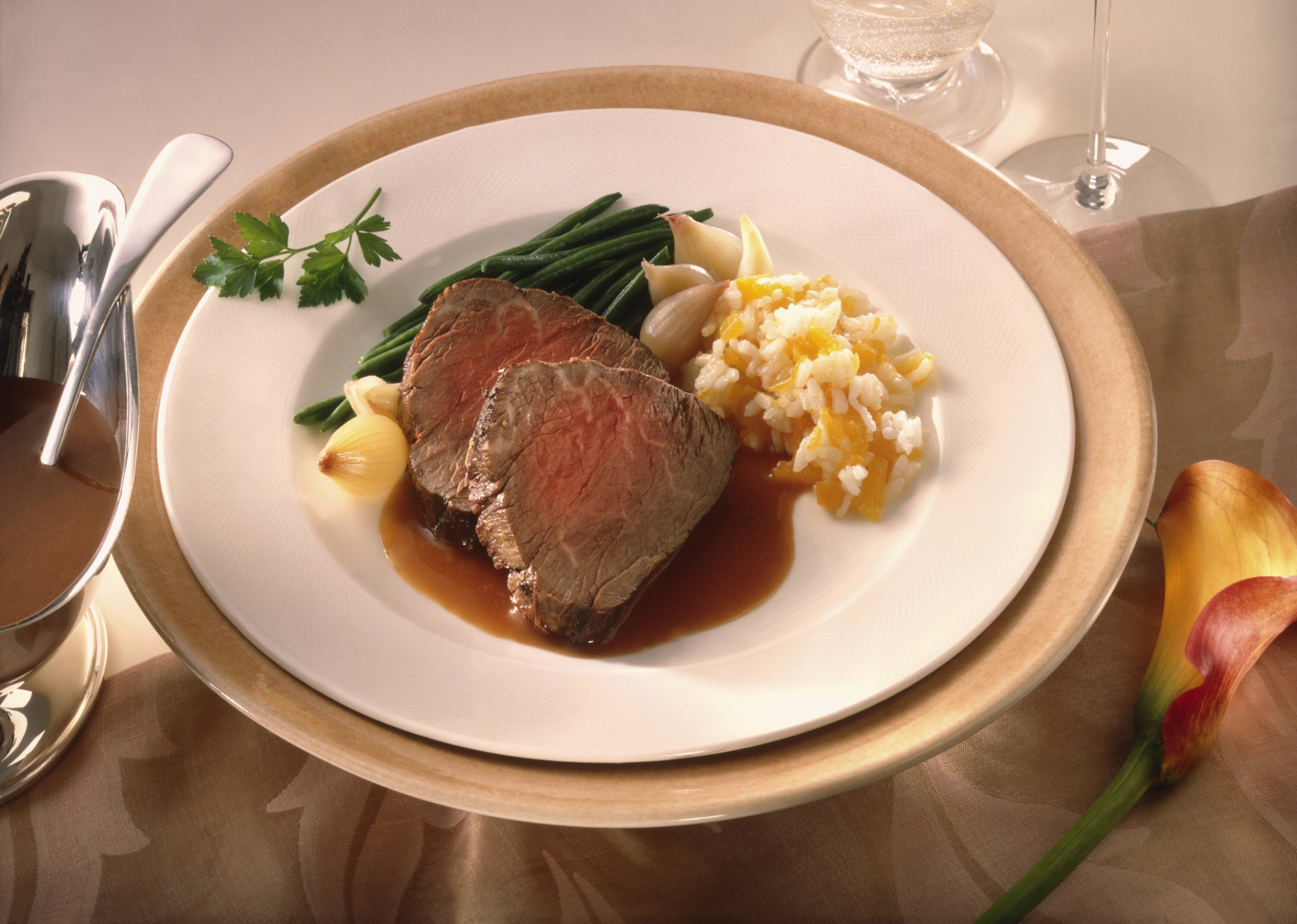 Mondamin - Rinderfilet mit Kürbisrisotto