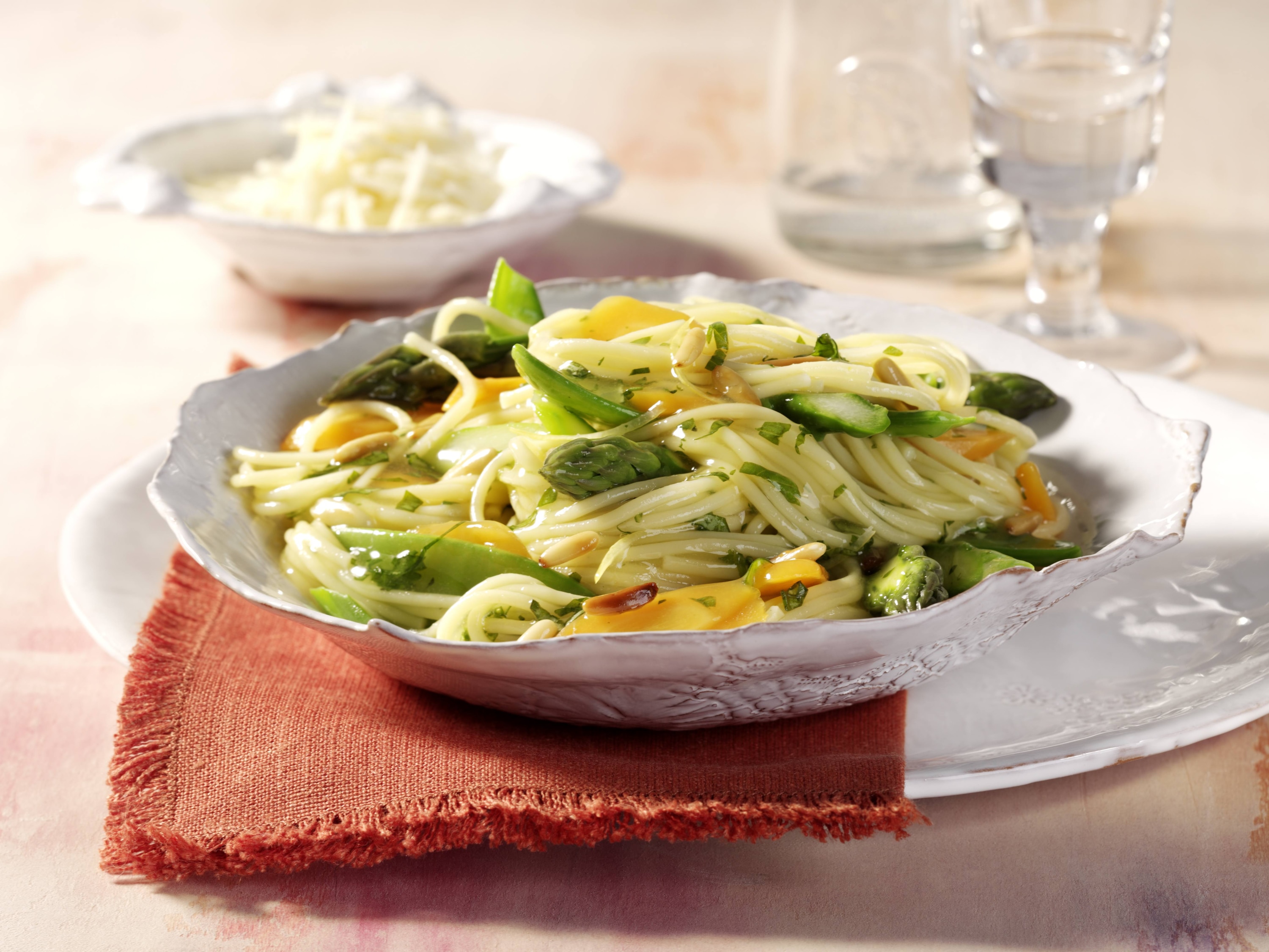 Mondamin - Spaghetti Primavera mit Spargel