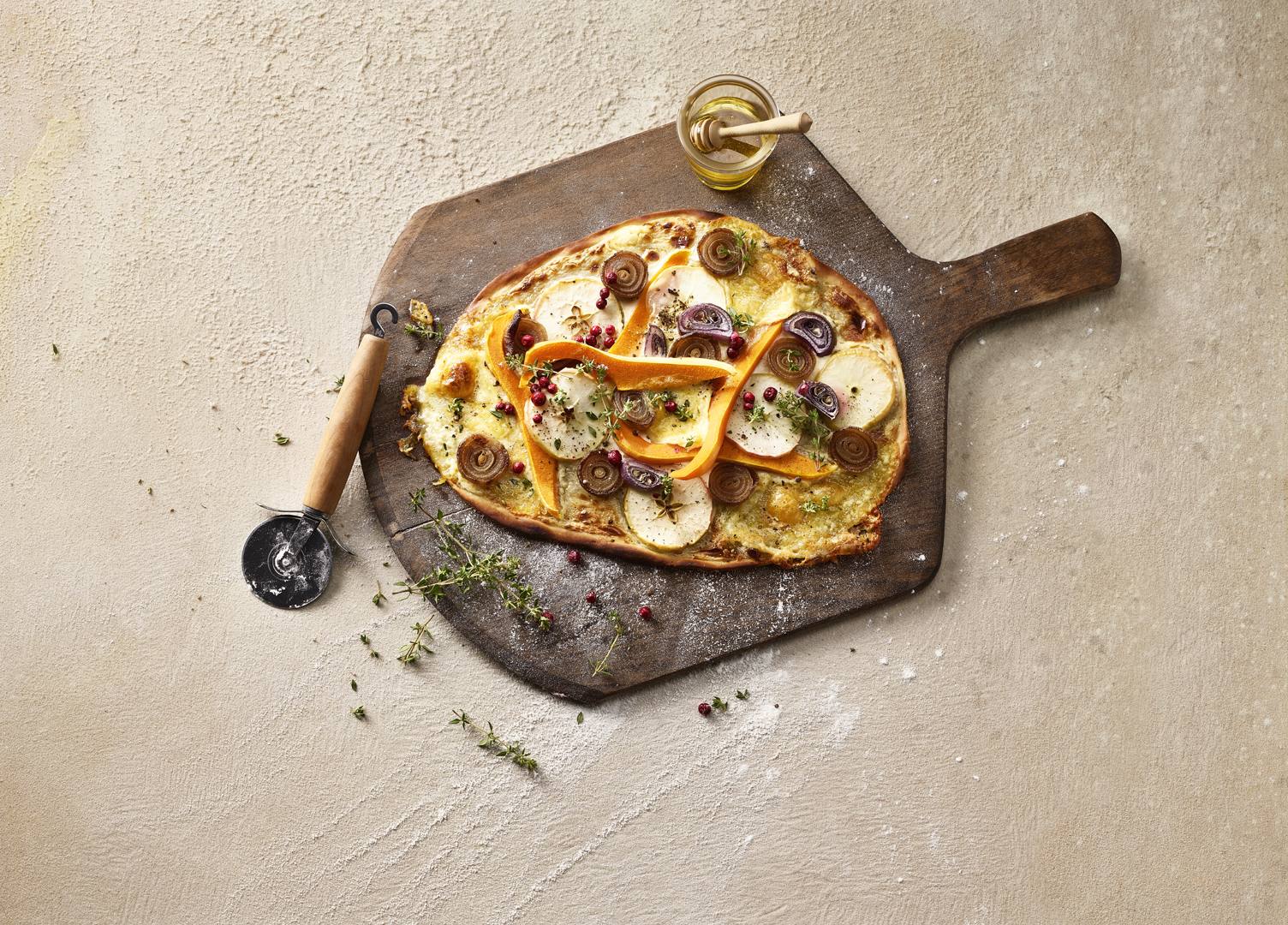 Chirat - Flammkuchen mit Kürbis und Apfel