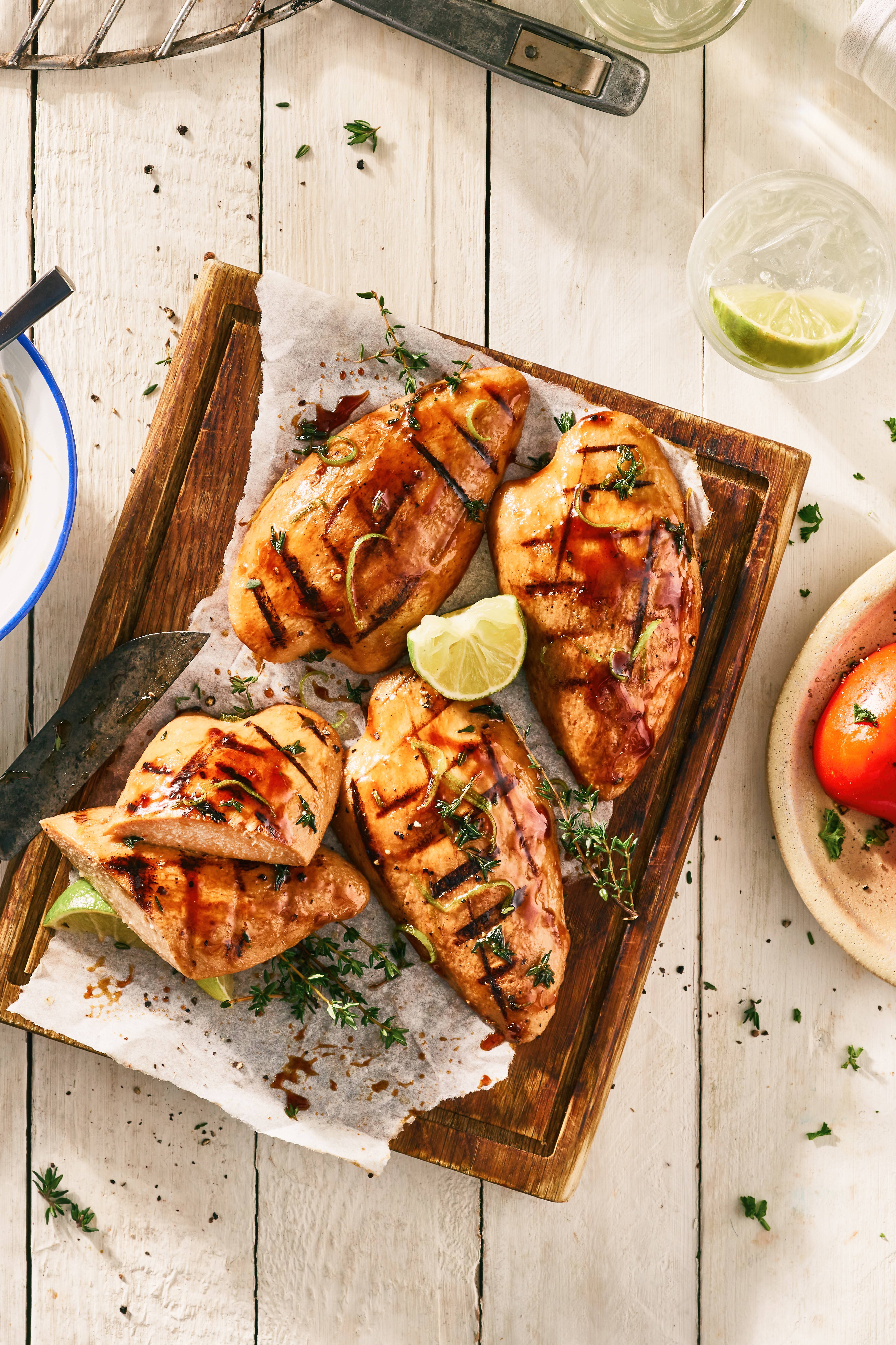 The Vegetarian Butcher - Mit Teriyaki glasierte vegane Chick-Eria Filets mit Limetten-Dip