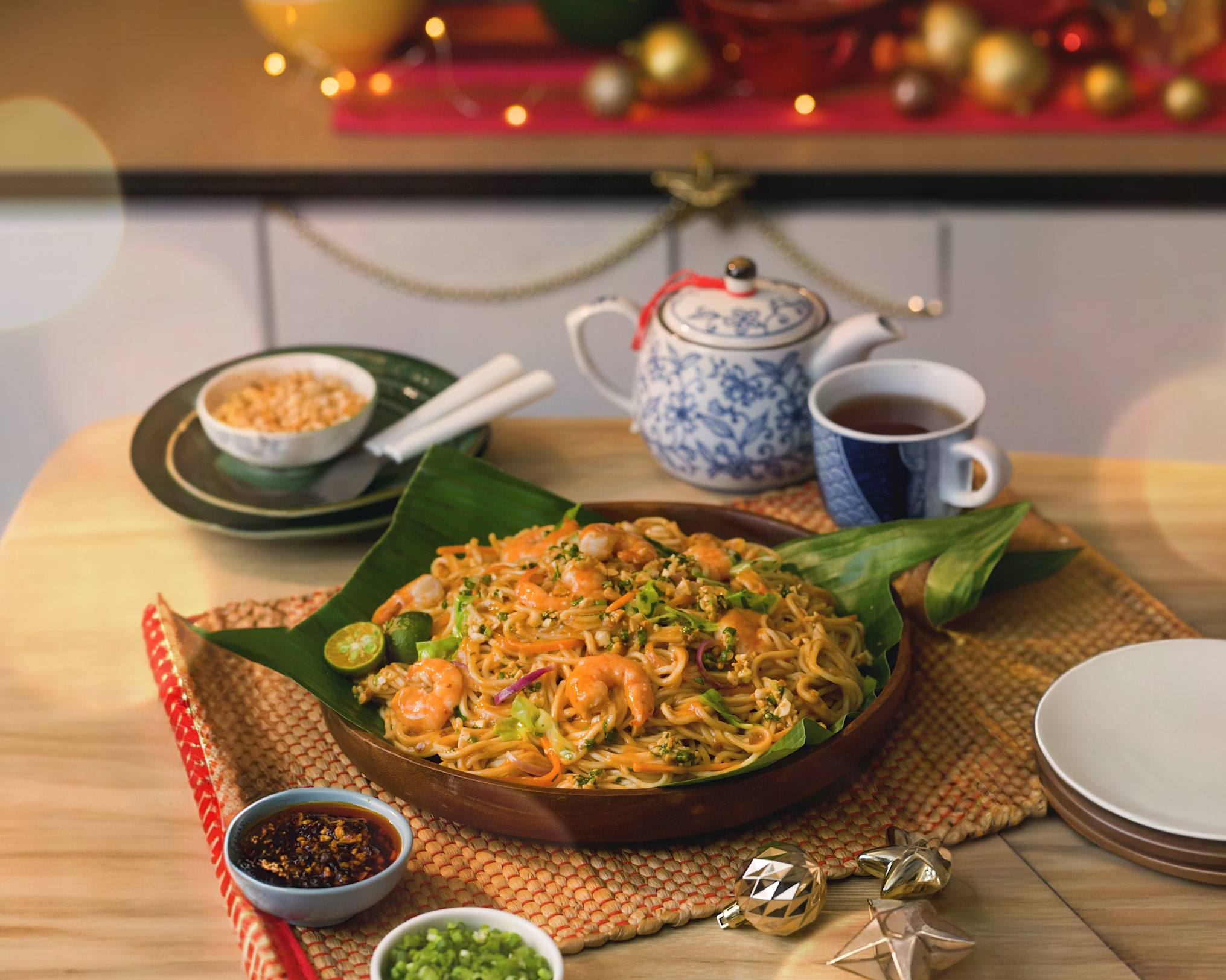 Peanut butter pancit canton for christmas