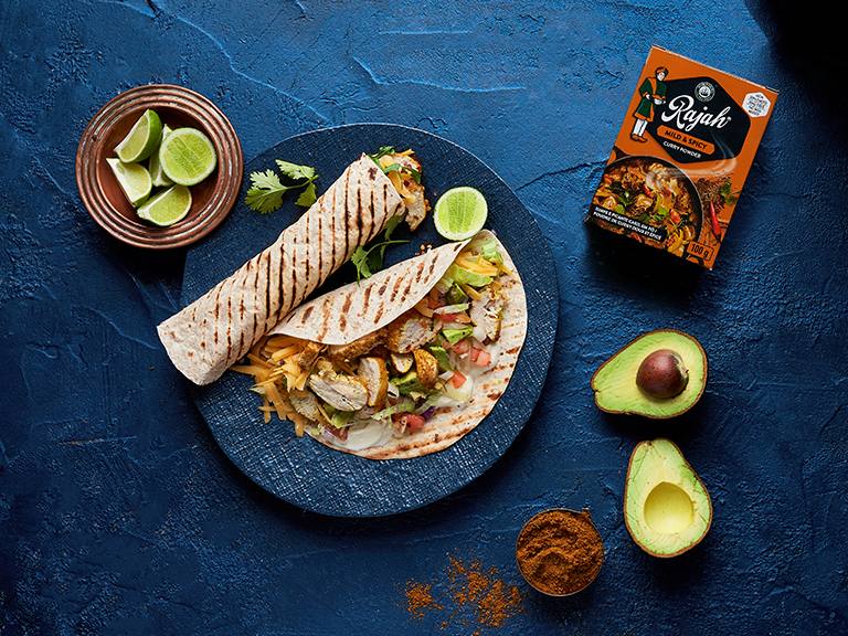 Rajah Mild and Spicy Chicken Wrap