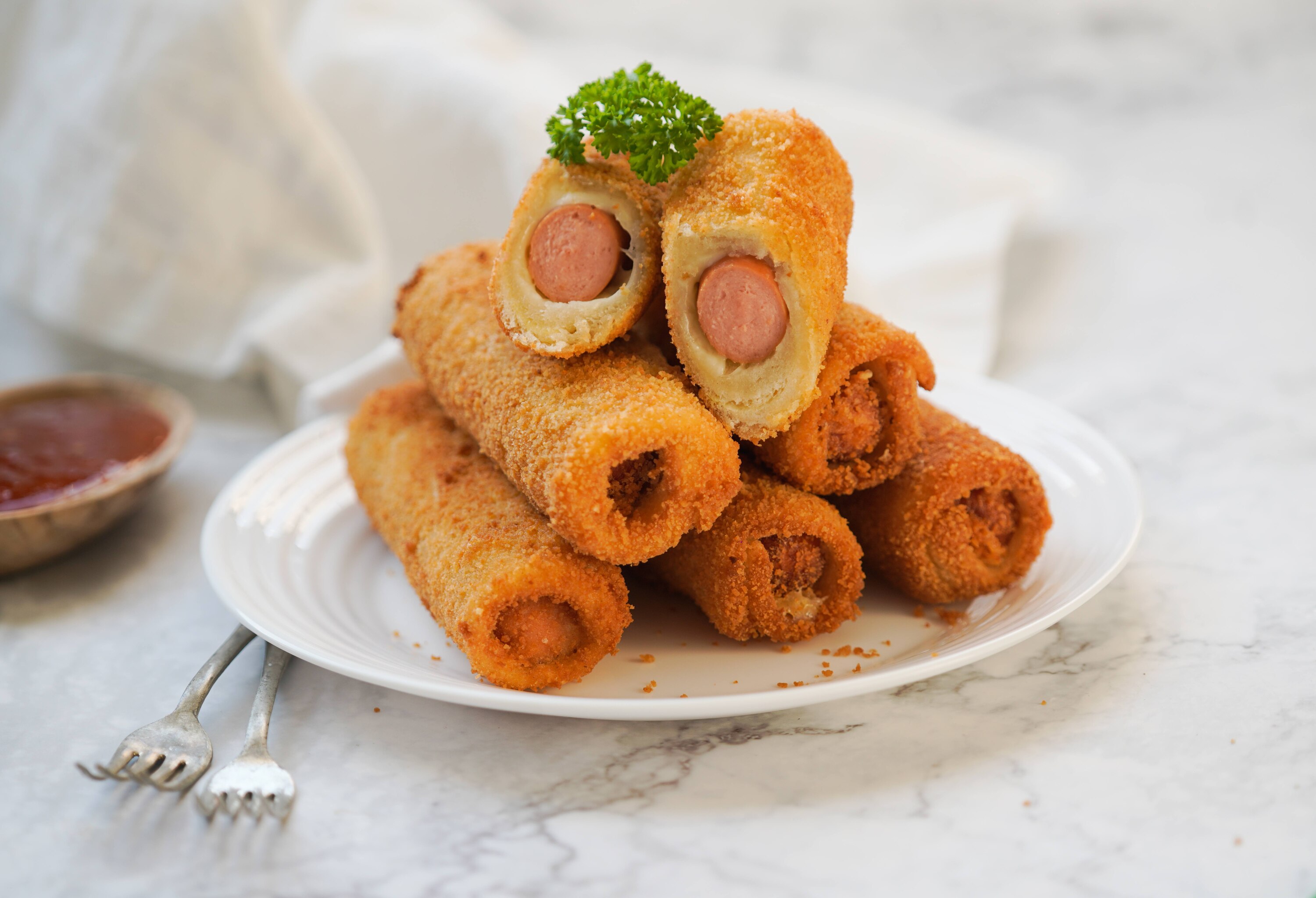 Rollitos de Papa con Salchicha
