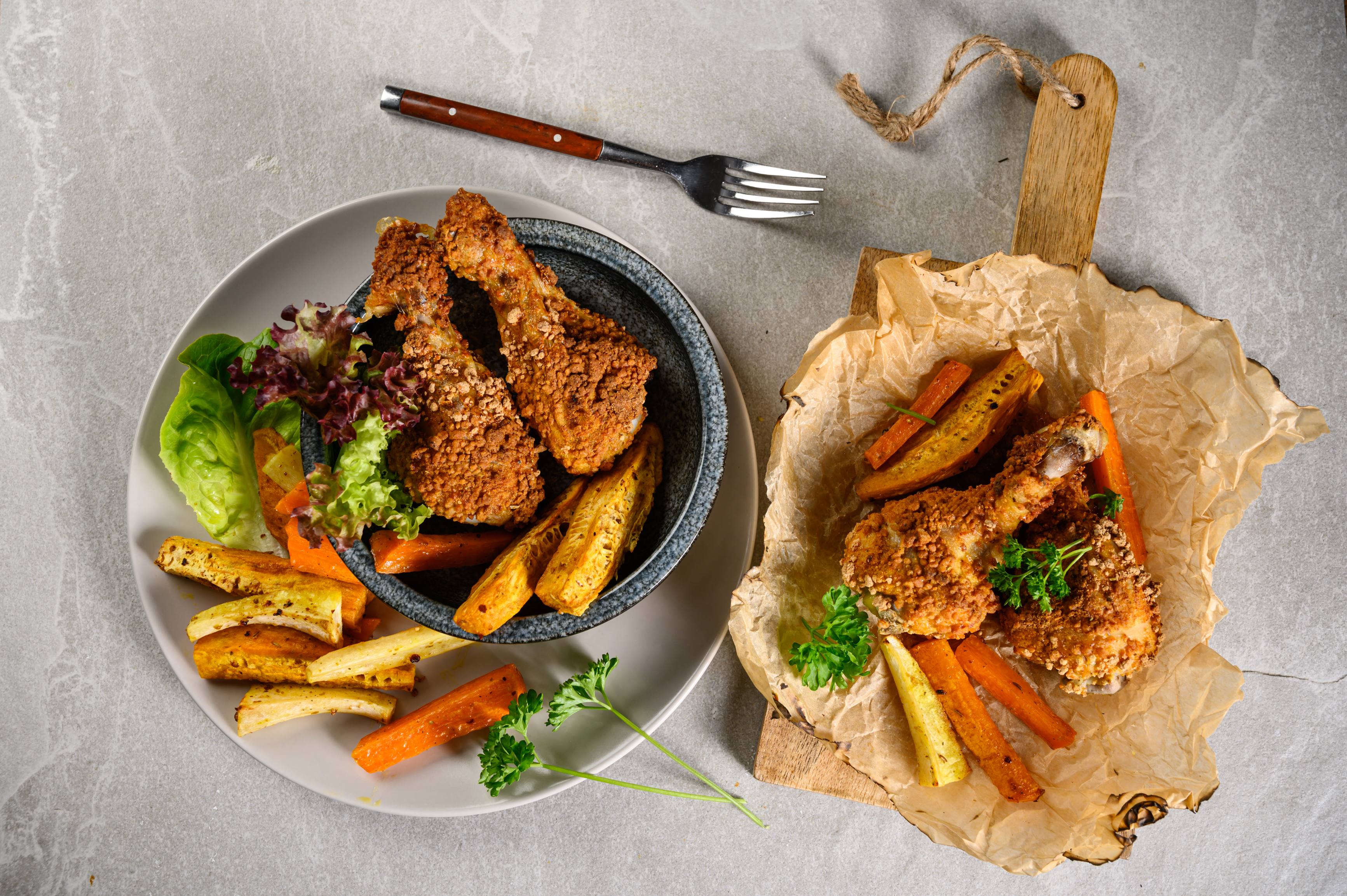 Pikáns bundás csirkecomb 80 perc  recipe