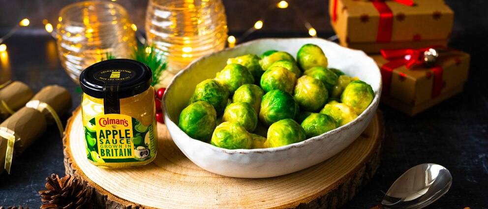 Apple Sauce Glazed Brussel Sprouts