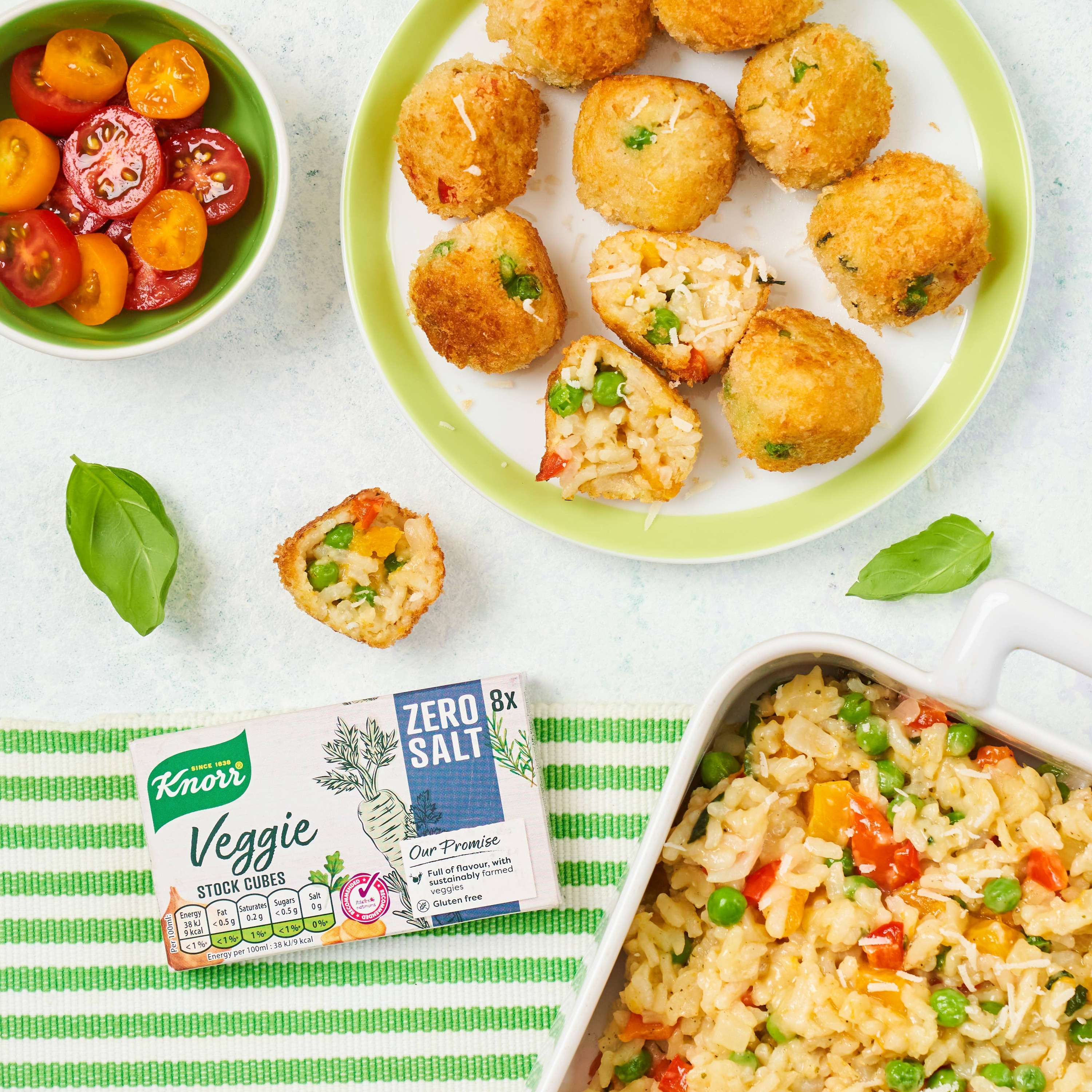 Vegetable Risotto and Aranchini Balls