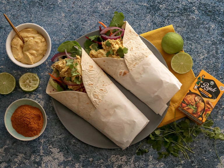 Chicken-curry-mayo-wraps