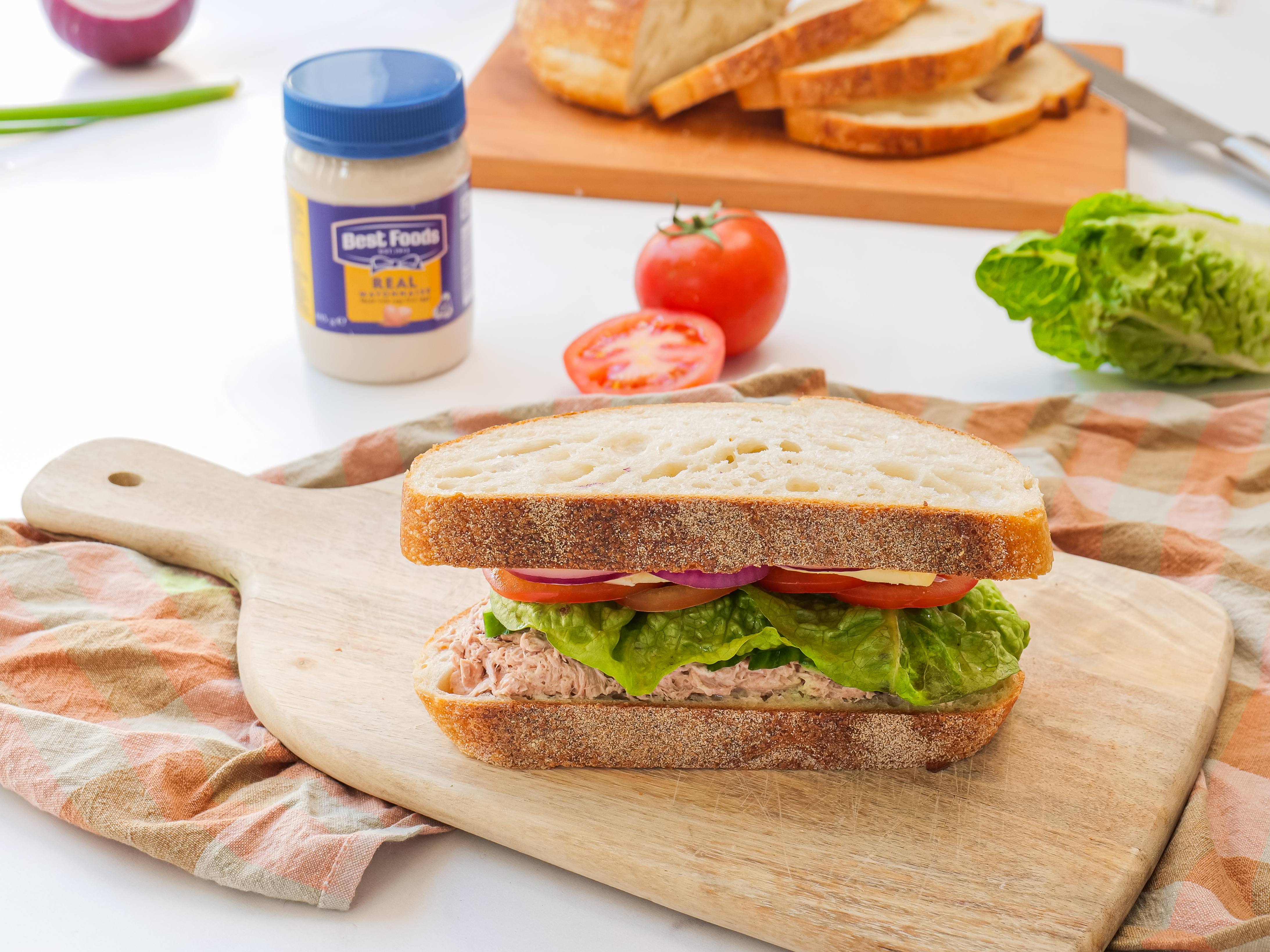 Gourmet Creamy Tuna Sandwich 10 Mins  recipe