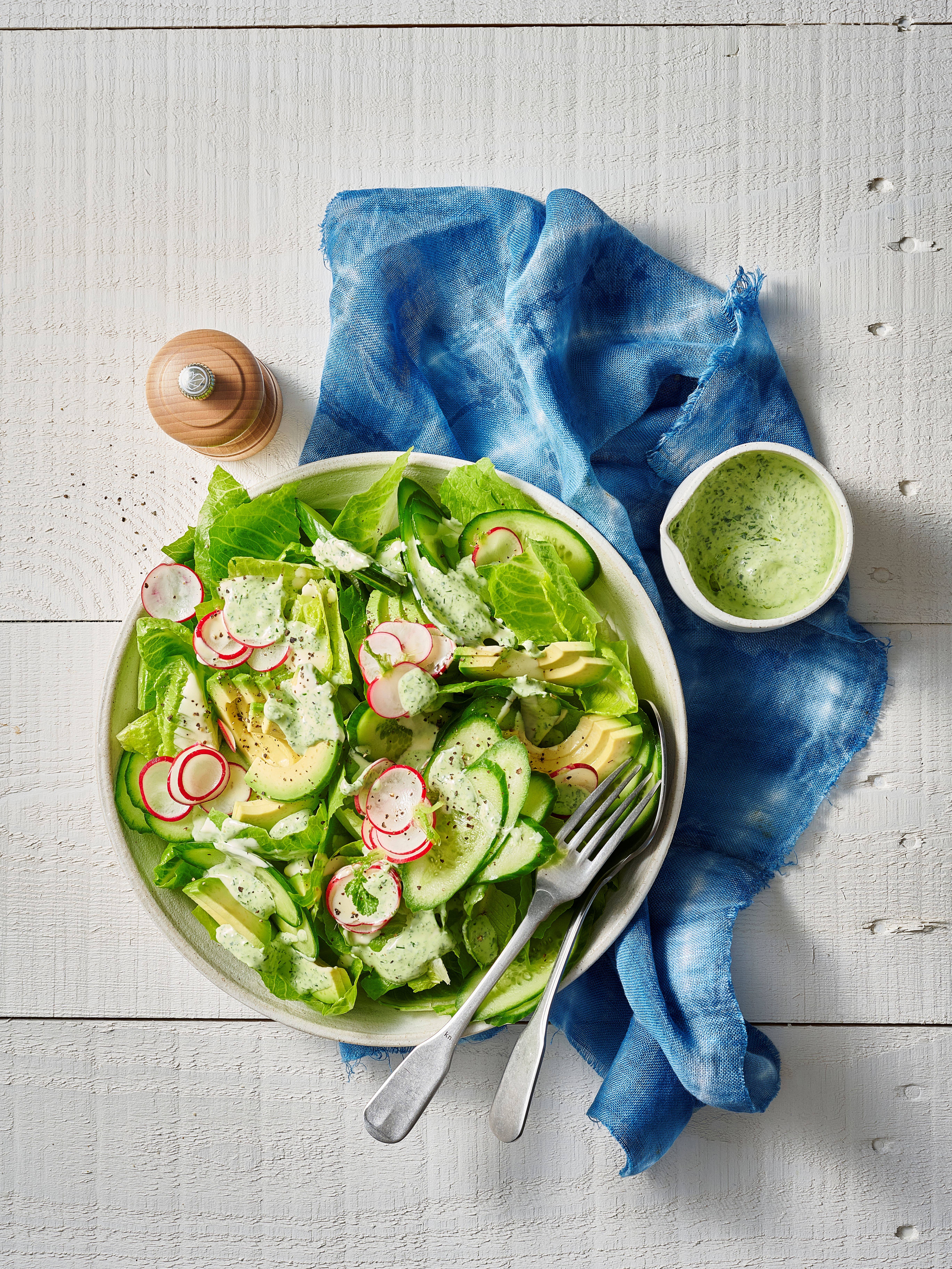 Green Goddess Dressing with Salad 10 Minutes  recipe