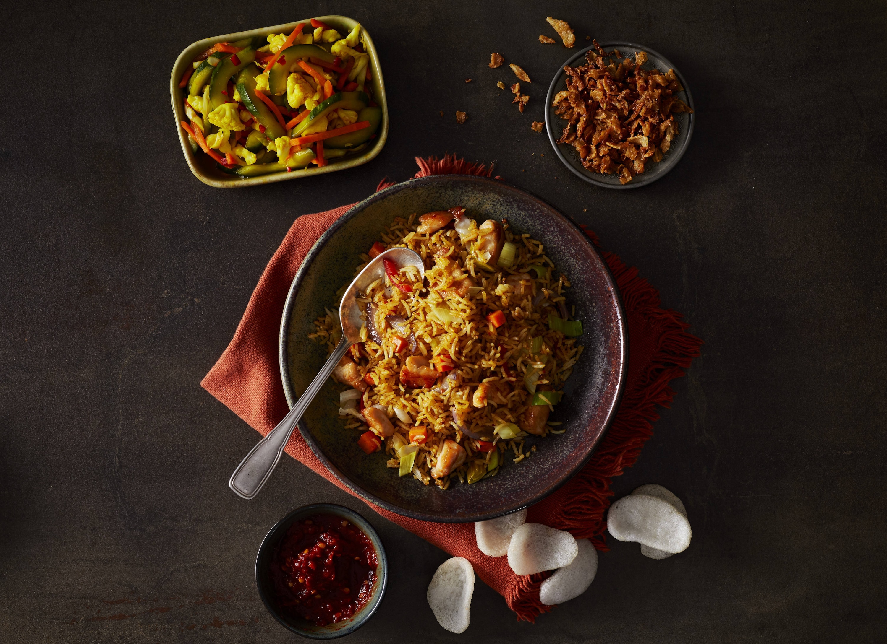 basis nasi goreng met kip