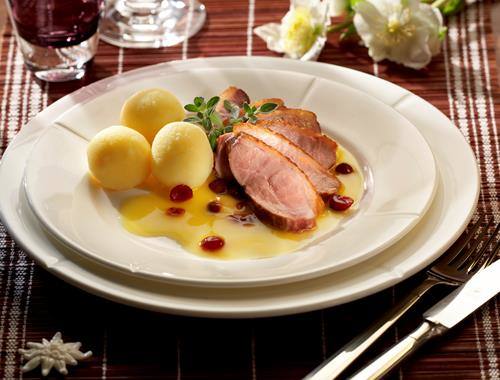 Entenbrustfilet mit Orangen-Cranberry-Sauce