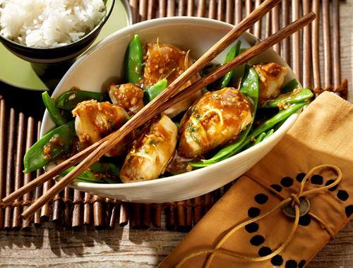 Hähnchen asiatisch an Ingwer mit Sojasauce