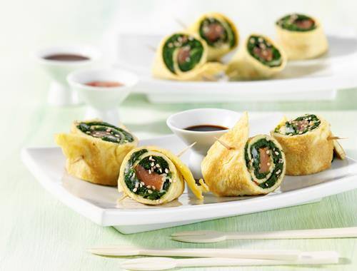 Eierröllchen mit Lachs