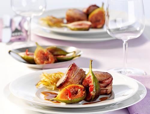 Tournedos mit Armagnac-Sauce und geschmorte Chili-Feigen