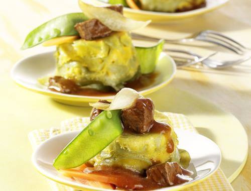 Gestürzter Nudelflan