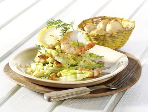 Garnelen-Schichtsalat