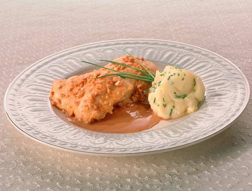 Putenschnitzel in Cashewhülle