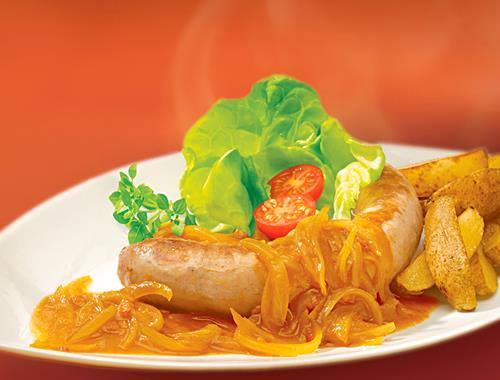 Zwiebel-Curry-Sauce z. B. zu Bratwurst