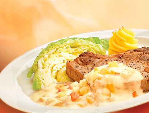 Gorgonzola-Birnen-Sauce z. B. zu Koteletts