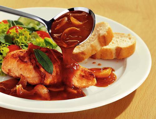 Balsamico-Schalotten-Sauce z. B. zu Hähnchenbrust im Speckmantel