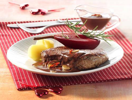 Rumpsteak mit Chili-Schokoladen-Sauce