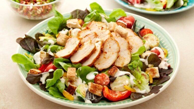 Resipi Ayam Percik Caesar Salad 170 minit  recipe