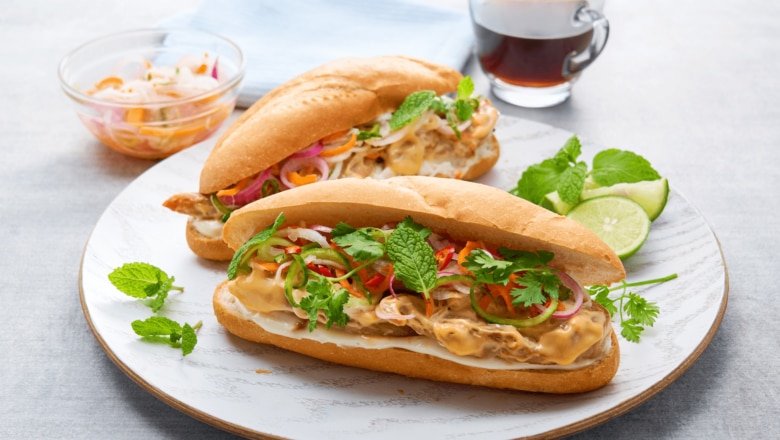 Resipi Banh Mi Ayam Bakar 40 minit  recipe