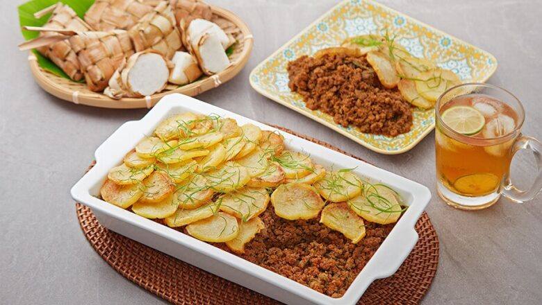 Pai Daging Rendang dengan Kentang Topping